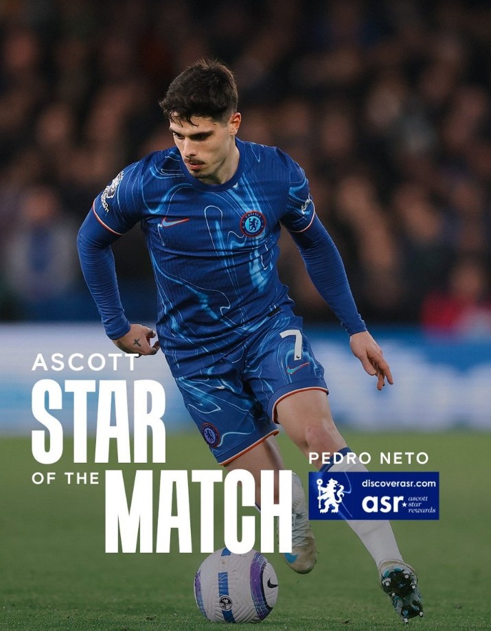 傳射建功！官方：內(nèi)托當(dāng)選切爾西4-0南安普頓隊內(nèi)最佳球員