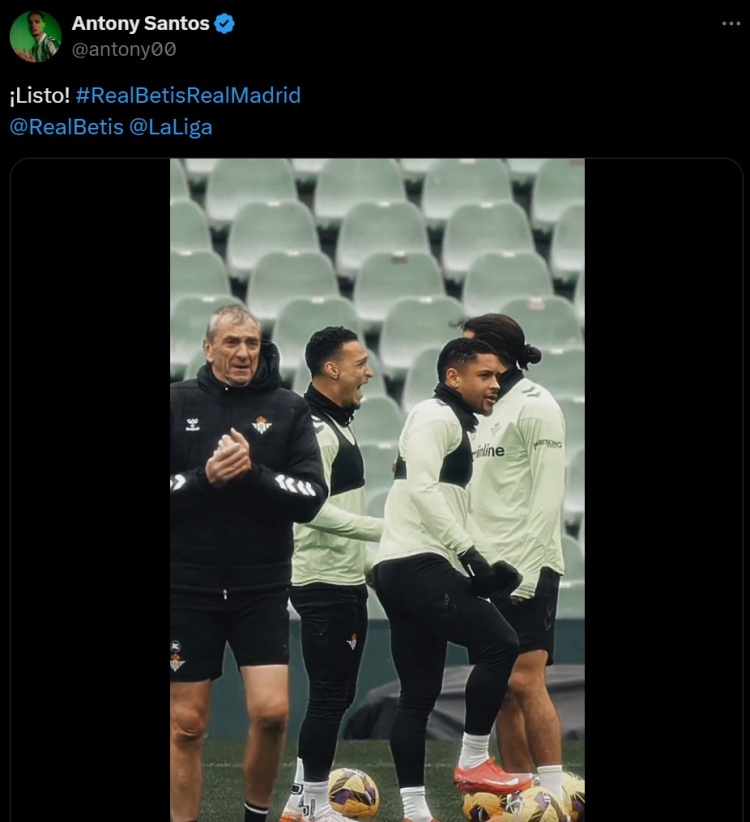 磨刀霍霍向皇馬！紅牌取消，安東尼社媒曬備戰(zhàn)視頻：我準(zhǔn)備好了！