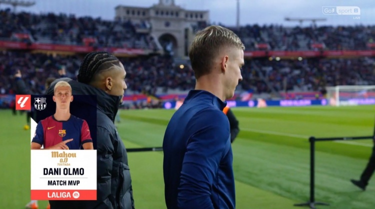 2助攻5關(guān)鍵傳球，奧爾莫當(dāng)選巴薩4-0皇家社會(huì)一役全場(chǎng)最佳