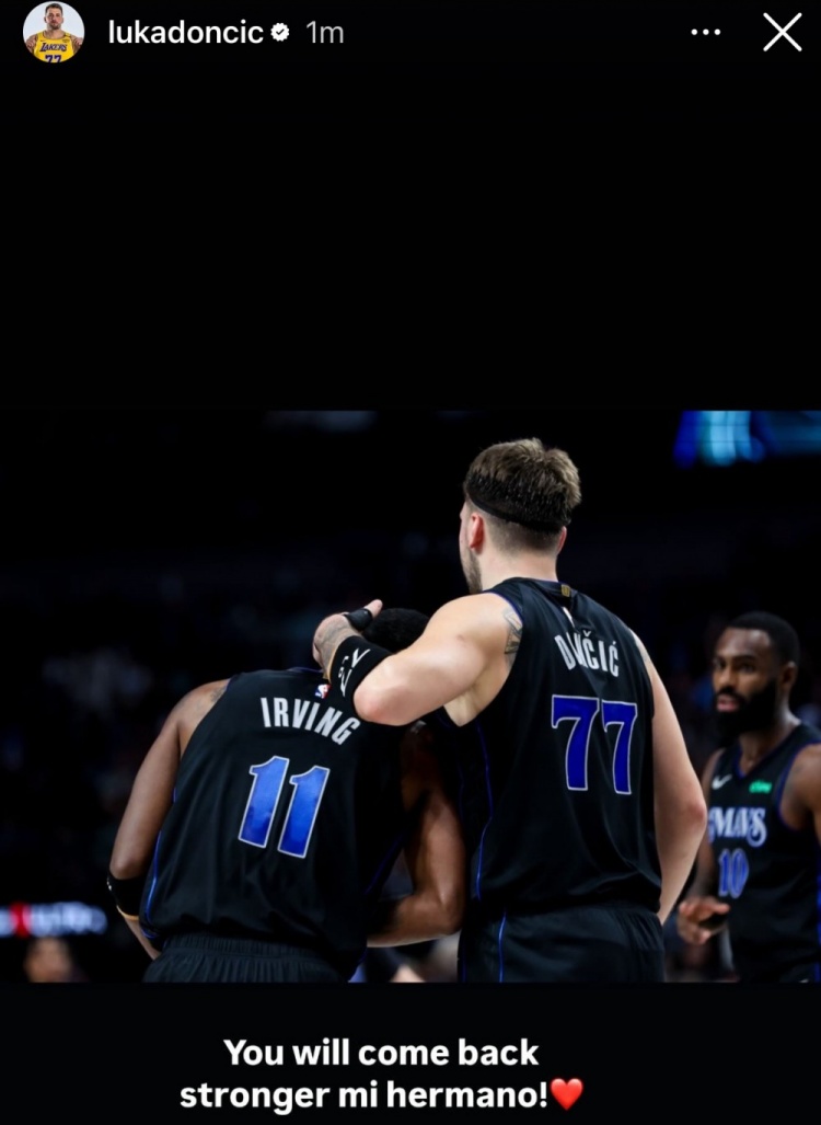 東契奇祝福歐文：你會在回歸時更加強大 我的兄弟！??