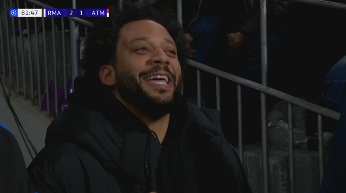 隊(duì)寵來了！馬塞洛現(xiàn)場觀戰(zhàn)皇馬vs馬競