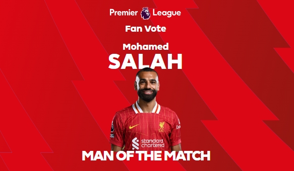 點射雙響！官方：薩拉赫當(dāng)選利物浦vs南安普頓全場最佳