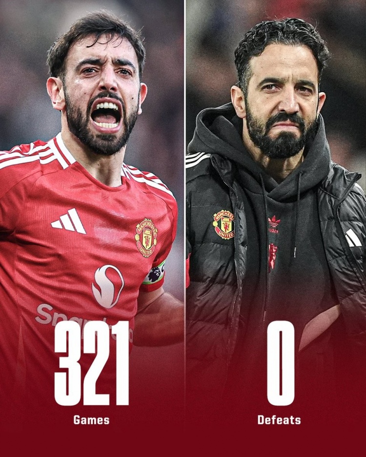 夢(mèng)劇場(chǎng)！曼聯(lián)321次在英超主場(chǎng)領(lǐng)先進(jìn)入中場(chǎng)休息，至今未嘗一敗