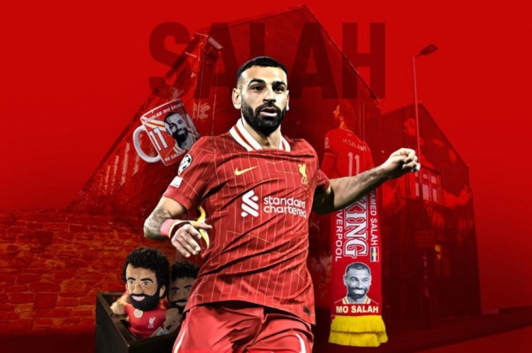 隊(duì)報：薩拉赫在利物浦當(dāng)?shù)乇妒軔鄞?，已成為城市圖騰之一