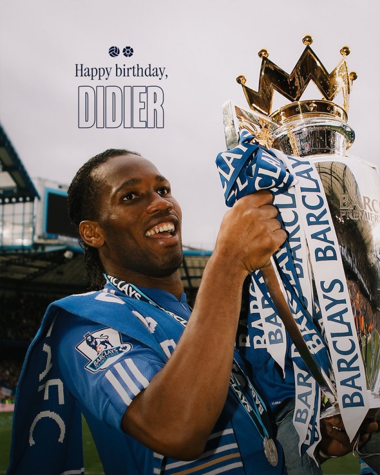 切爾西祝德羅巴47歲生日快樂，球員164粒進(jìn)球隊(duì)史第四&隨隊(duì)獲14冠