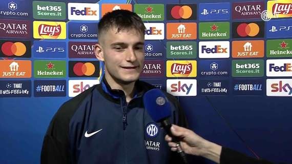 國米小將貝倫布魯赫：這15分鐘很開心，將首秀獻(xiàn)給身邊所有人