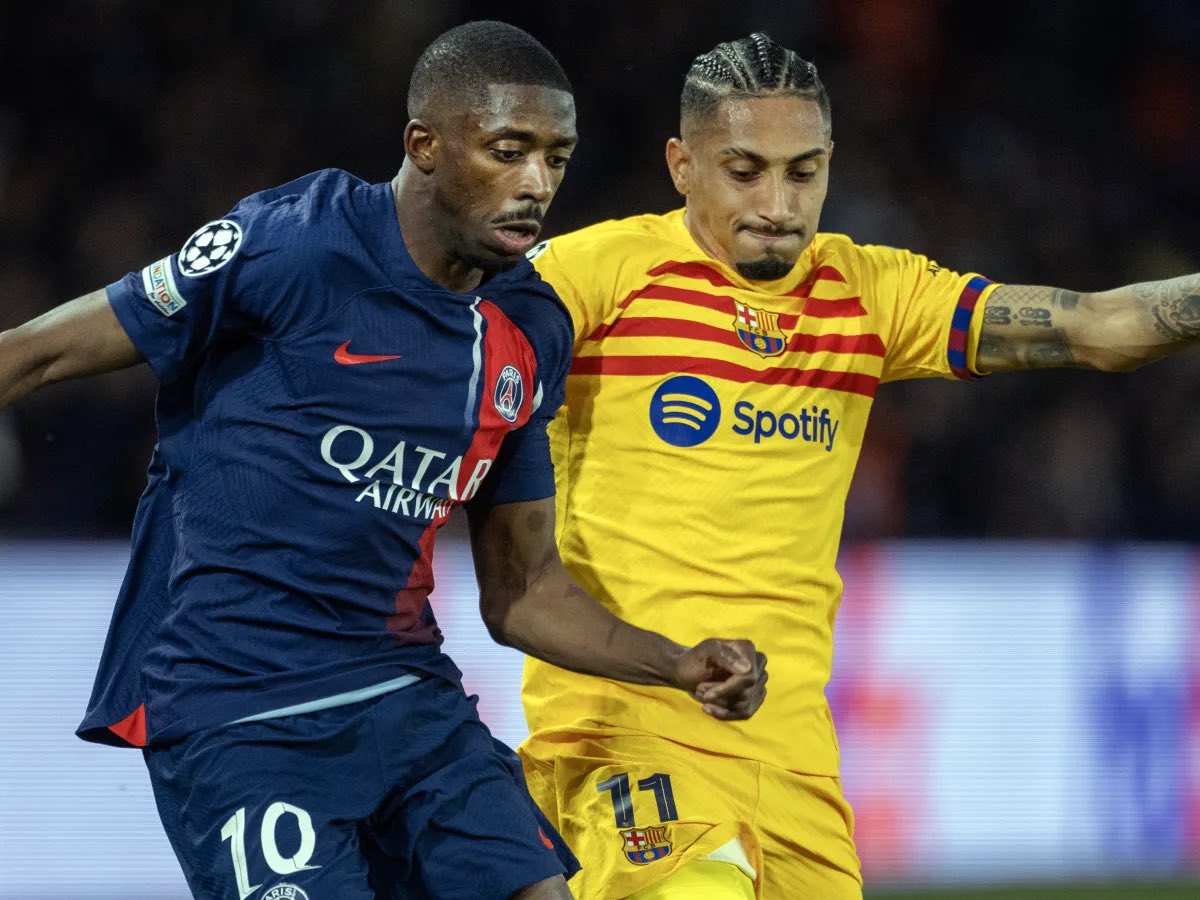 金球之爭(zhēng)！登貝萊29球7助，拉菲尼亞27球17助，雙雙沖擊四冠王