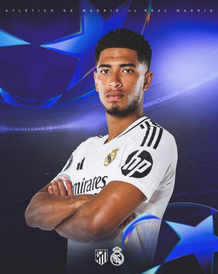 皇馬&馬競曬海報預熱德比戰(zhàn)，貝林厄姆&阿爾瓦雷斯均單人出鏡