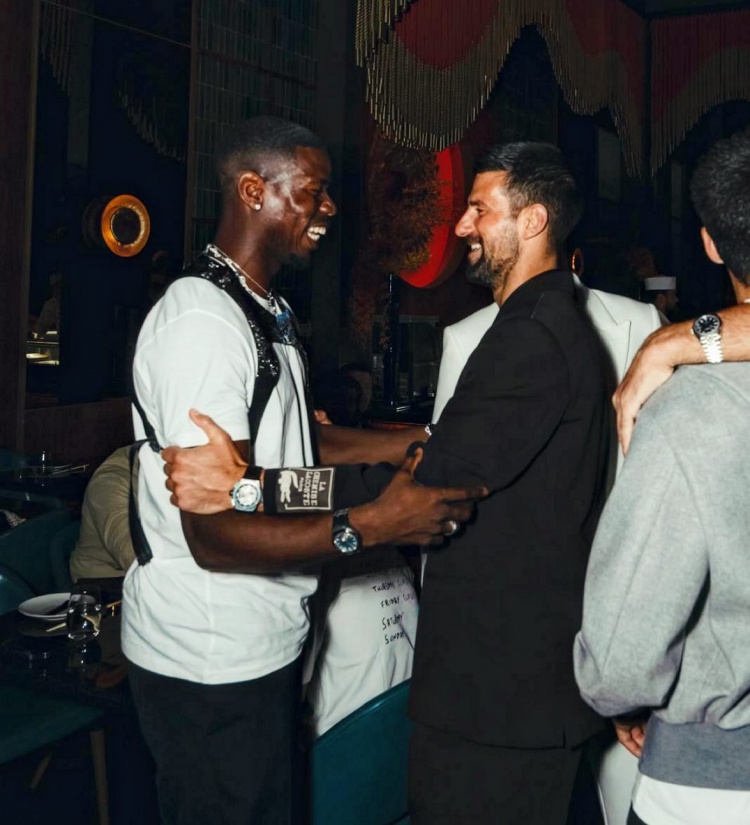 博格巴社媒曬照：與傳奇人物德約科維奇在一起只有正能量