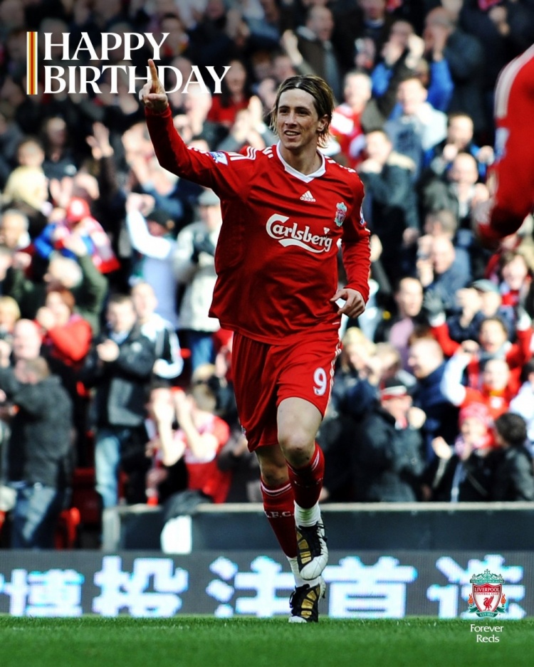 利物浦祝托雷斯41歲生日快樂(lè)，球員為紅軍出戰(zhàn)142場(chǎng)81球19助