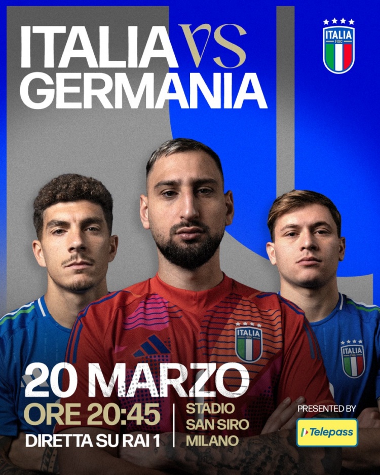 意大利發(fā)布對陣德國海報：多納魯馬、迪洛倫佐、巴雷拉出鏡