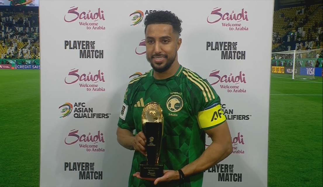 打入全場唯一進球，多薩里當(dāng)選國足vs沙特全場最佳