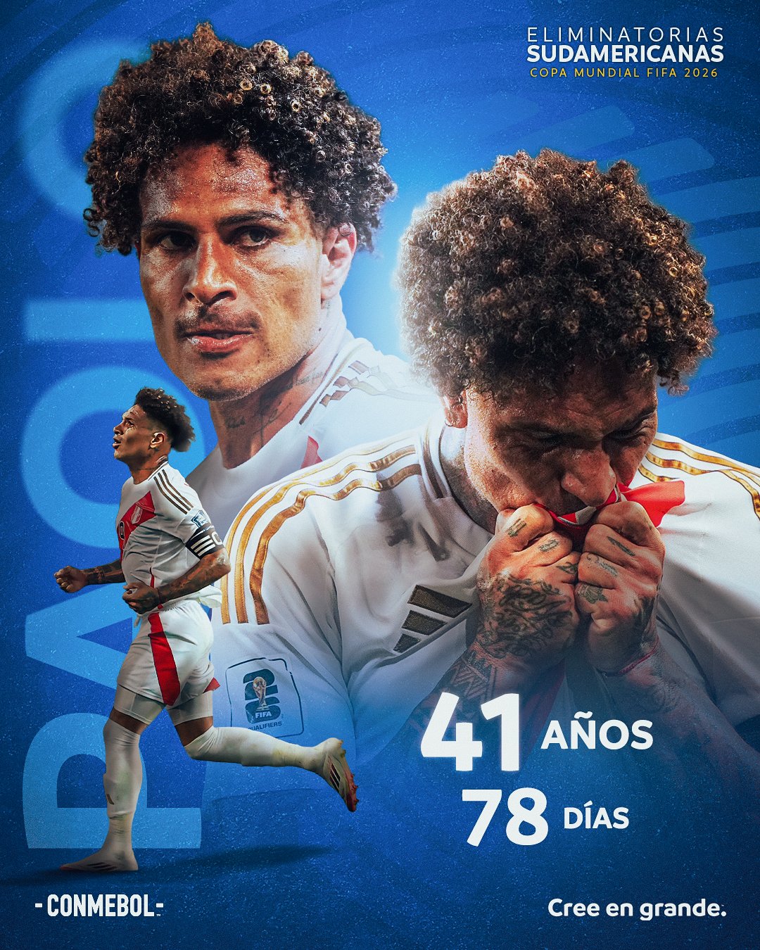 41歲78天！秘魯前鋒保羅-格雷羅破門，成南美世預賽最年長進球者