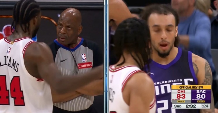 動作有點大！帕威防守中推翻德文-卡特 被吹一級惡意犯規(guī)