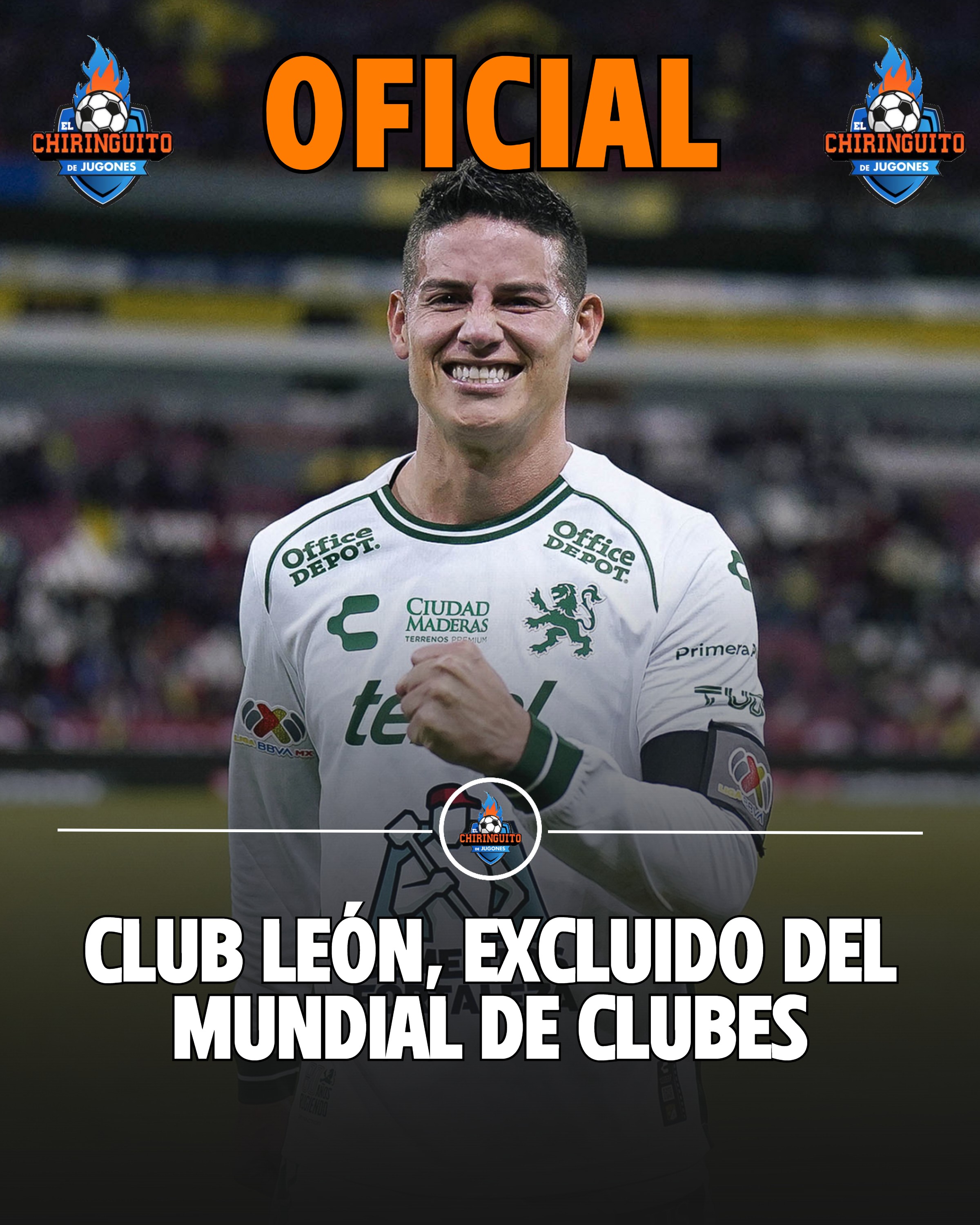 33歲J羅無(wú)緣世俱杯！萊昂被FIFA排除出世俱杯，切爾西所在組剩3隊(duì)