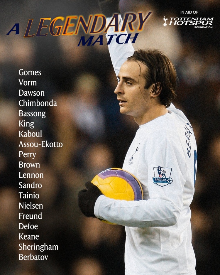 熱刺傳奇賽對(duì)陣米蘭名單：貝爾巴托夫、謝林漢姆、迪福在列