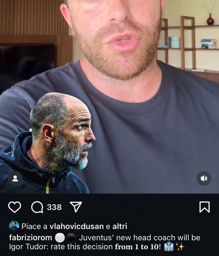 手滑還是？弗拉霍維奇點贊羅馬諾確認尤文換帥的動態(tài)，隨后取消