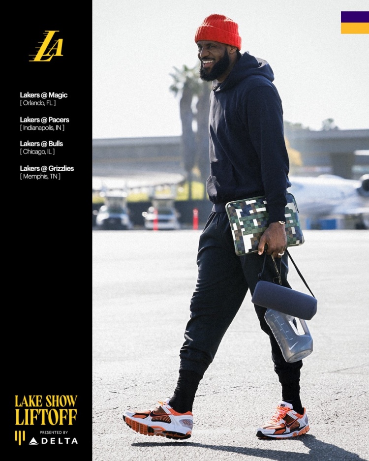 開啟4連客！湖人官推曬詹姆斯、八村塁和里夫斯登機(jī)照