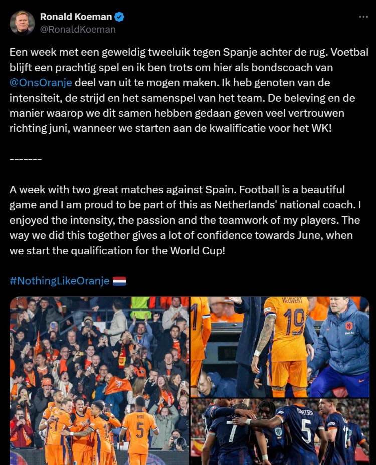 科曼社媒：和西班牙進(jìn)行了2場(chǎng)精彩對(duì)決，現(xiàn)在對(duì)世預(yù)賽充滿信心