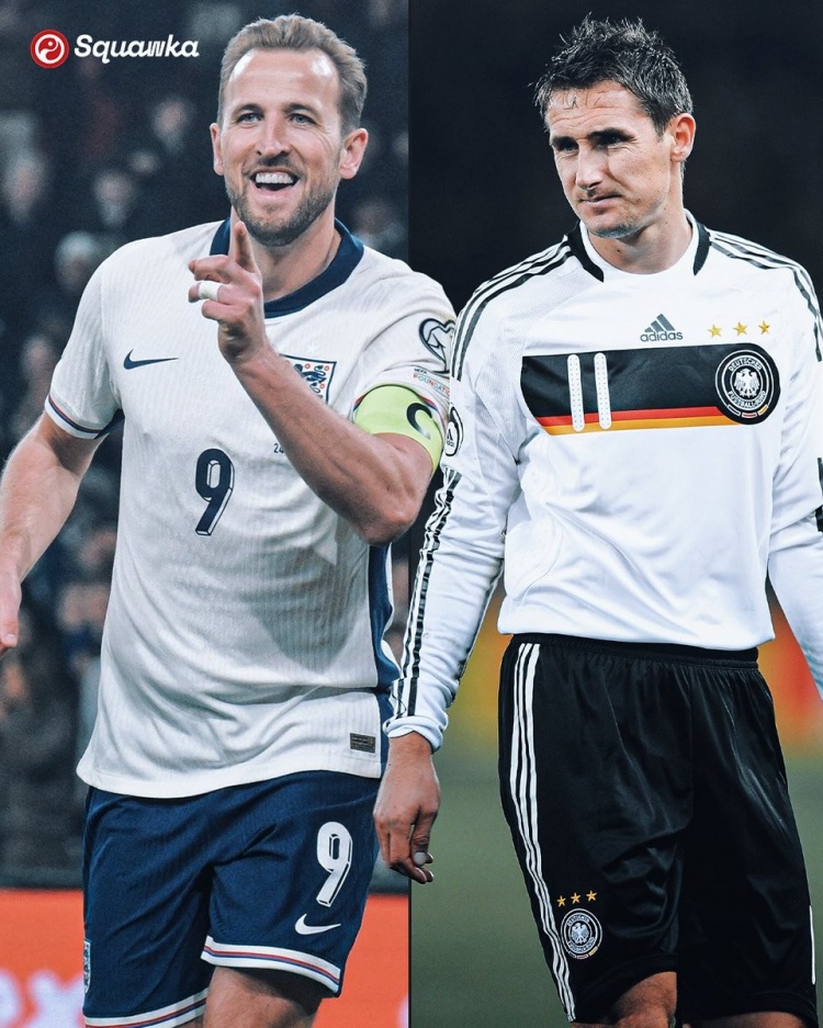 71球！凱恩國家隊生涯進球數(shù)超越希勒+歐文總和，追平克洛澤