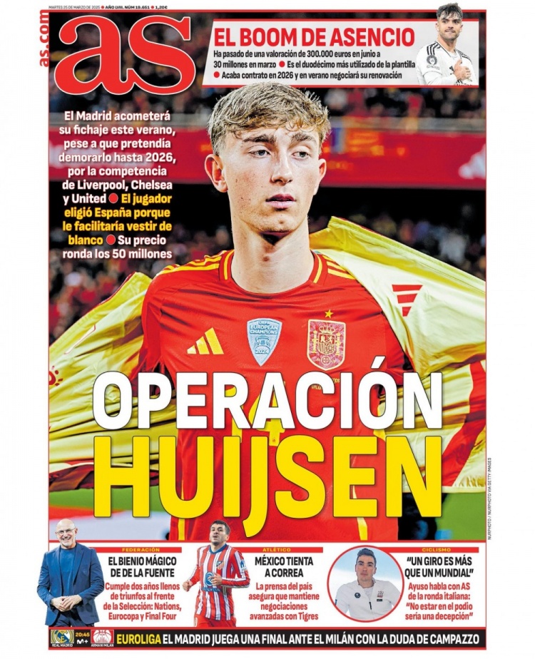 阿斯報：皇馬有意今夏引進懷森，預計轉(zhuǎn)會價格約5000萬歐