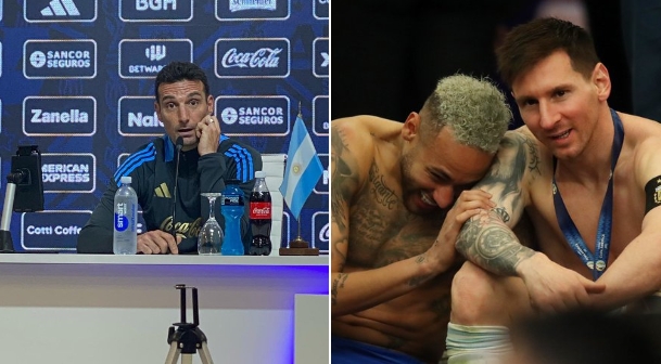 斯卡洛尼談拉菲放話：沒深入研究他的話，還記得梅西內(nèi)馬爾的畫面