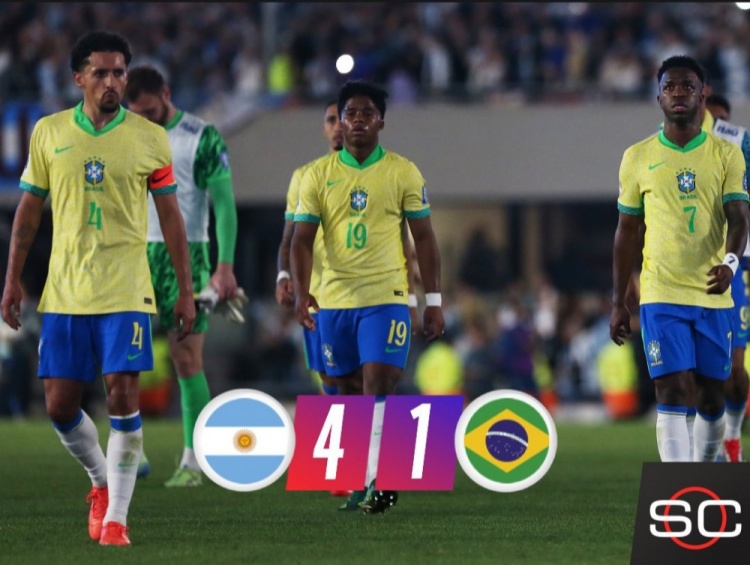 恥辱！巴媒痛批巴西1-4慘敗阿根廷：重演1-7的恥辱！