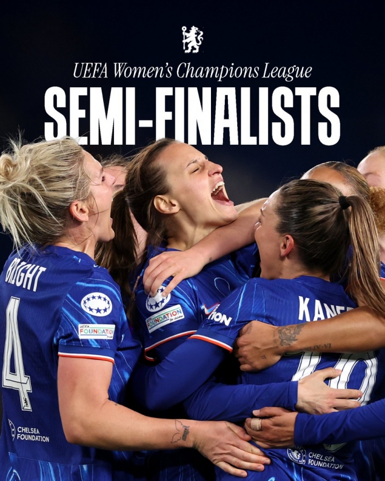 女足歐冠：切爾西3-0曼城&總比分3-2逆轉(zhuǎn)晉級四強，將對陣巴薩