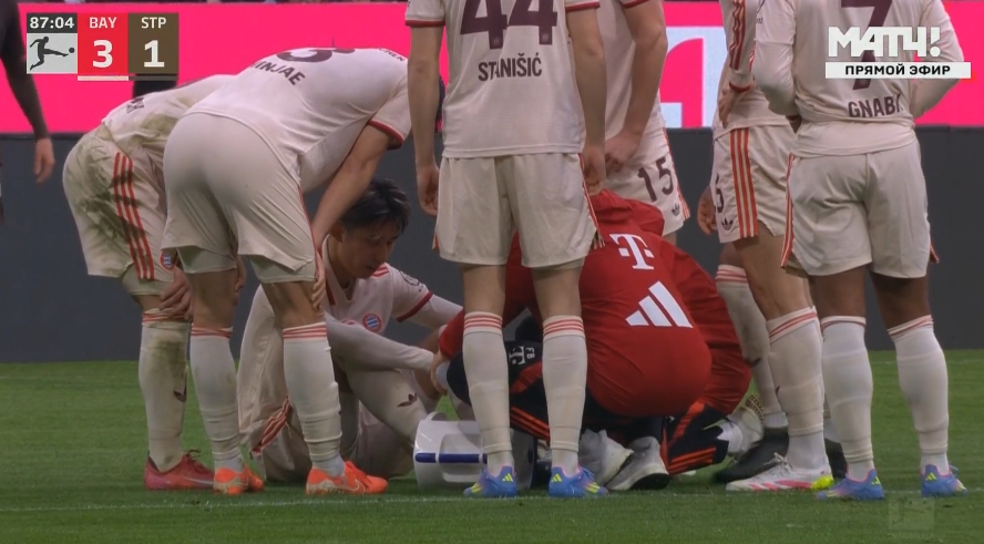 不妙??！替補登場的伊藤洋輝直接傷退，拜仁用完換人名額十人應戰(zhàn)