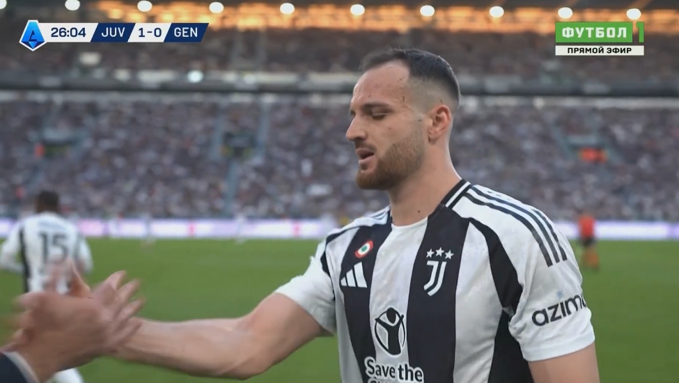 第27分鐘加蒂因傷無法堅持，卡盧盧登場