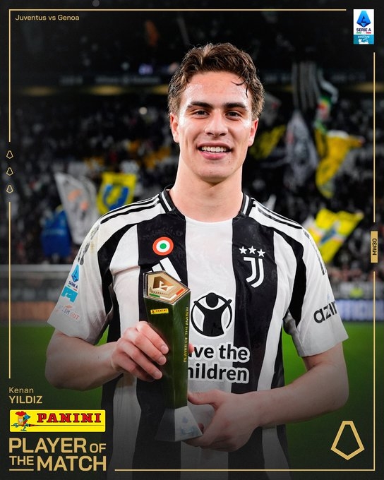 一條龍破門打進(jìn)全場唯一進(jìn)球，伊爾迪茲當(dāng)選尤文VS熱那亞全場最佳