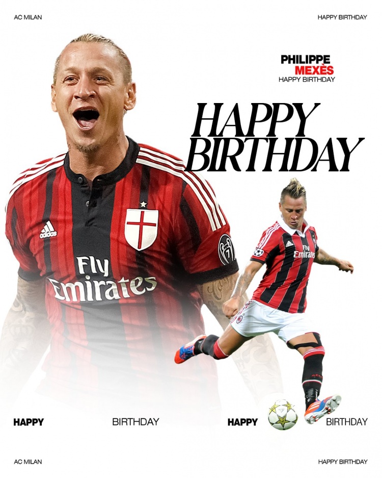 米蘭祝梅克斯43歲生日快樂，效力紅黑軍團(tuán)5年出戰(zhàn)114場