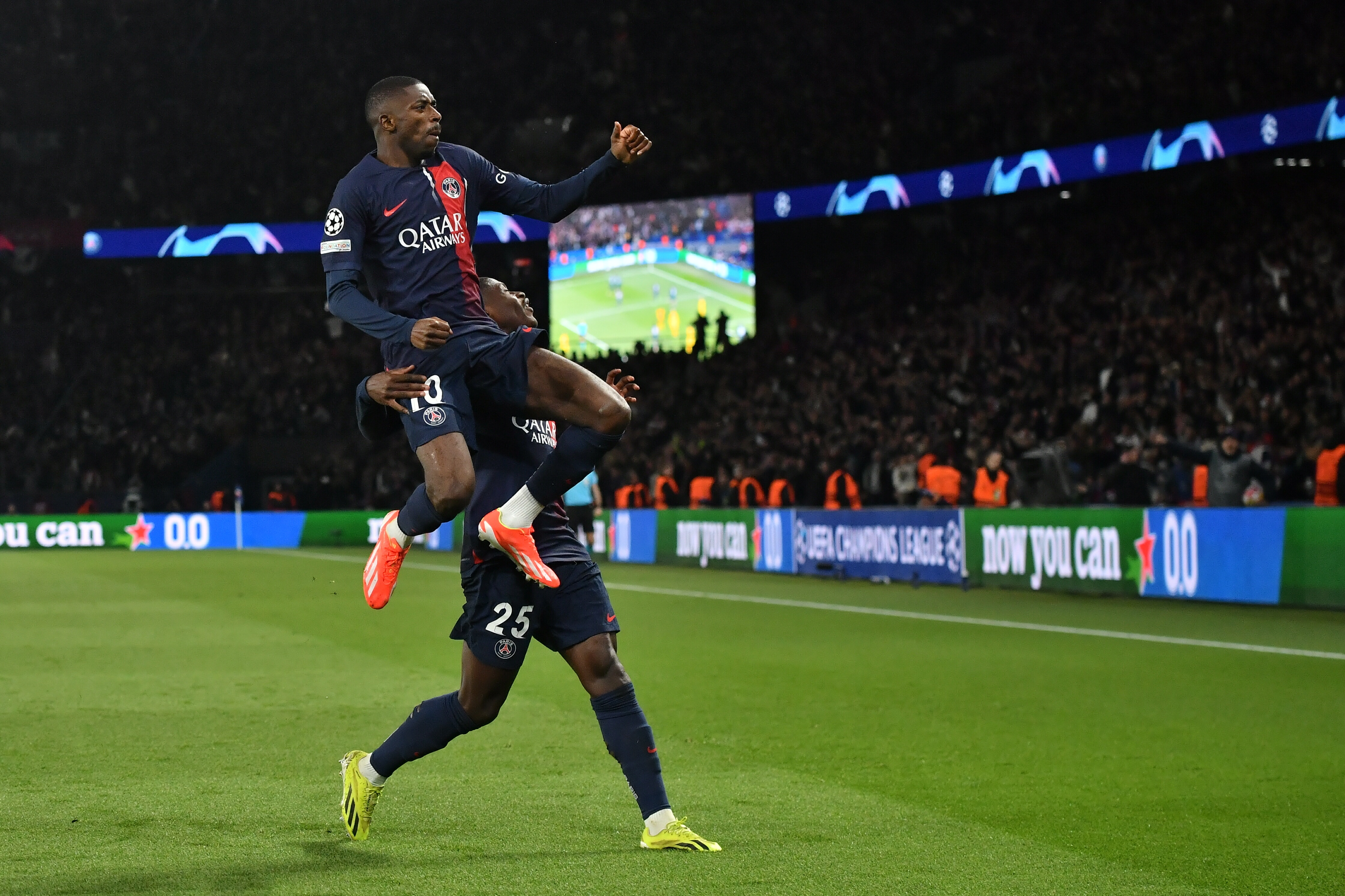 登貝萊本賽季法甲6次單場(chǎng)至少進(jìn)2球，和凱恩并列五大聯(lián)賽同期最多