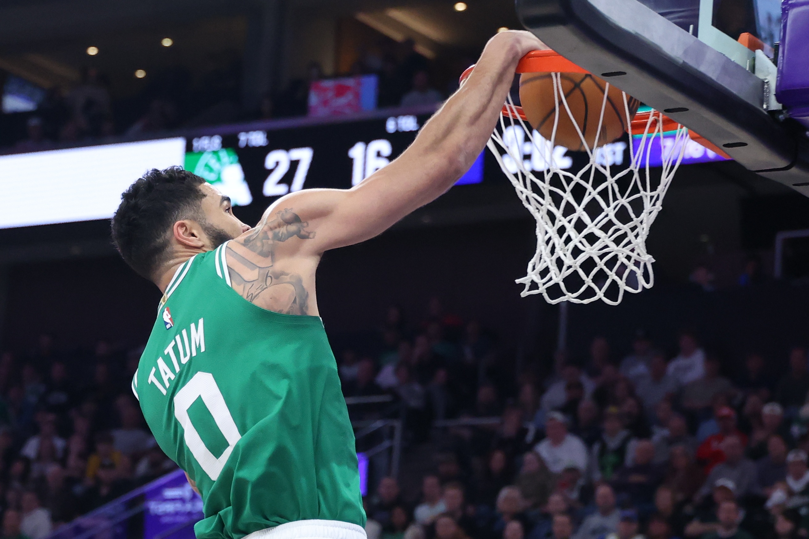 左腳踝扭傷！今天凱爾特人客戰(zhàn)太陽 塔圖姆升級(jí)為出戰(zhàn)成疑